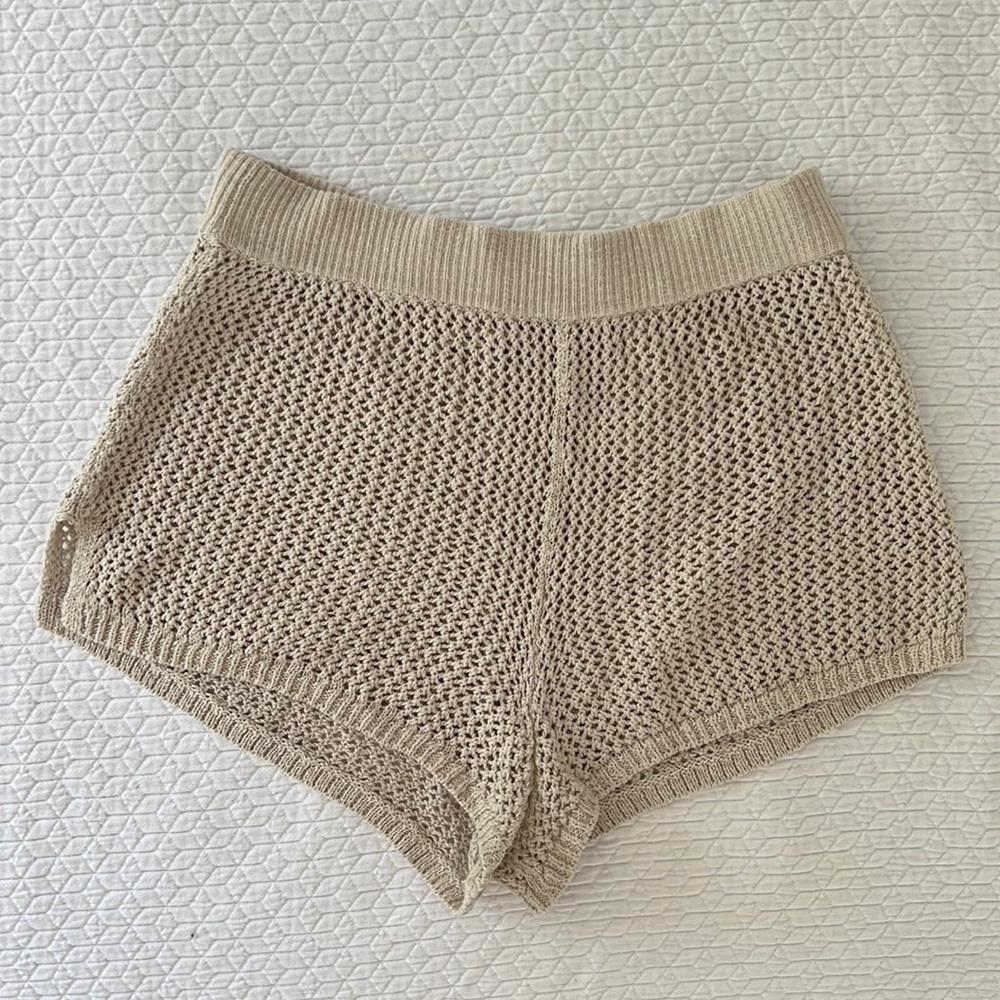 Abercrombie & Fitch Luxe Crochet Swim Cover-up Shorts